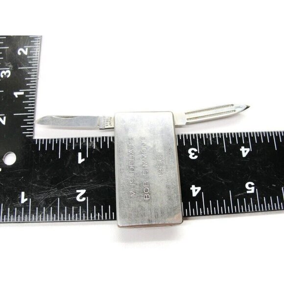 Money Clip "MHS Debate Bob Simmons 1966" Monogramed Knife File Stainless Steel - Picture 5 of 7